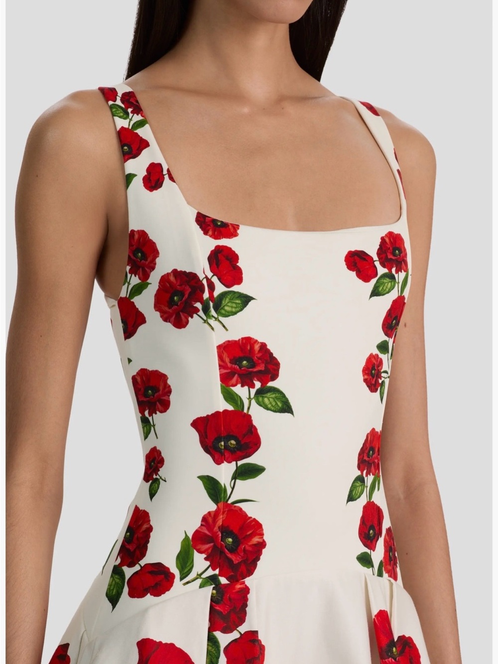 Alice + Olivia Adley Floral Midi Dress In Summer Poppy size 2 NWT - Picture 5 of 16